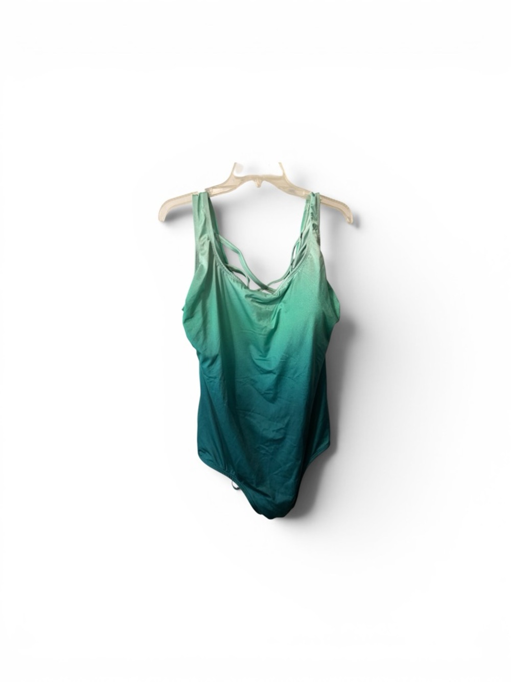 Longitude gradient Teal Women's One-Piece Swimwear size 24W
